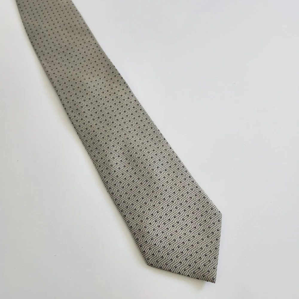 Vito Rofolo Italy Men's Silk Tie Geometric‎ Chevron 58